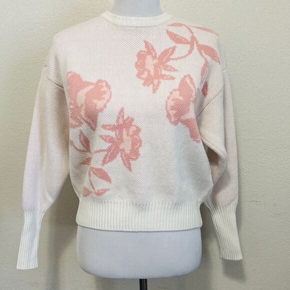 Britt Floral Jacquard Sweater- Eva Mendes Collection Size XS - Picture 2 of 9